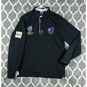 New Zealand Rugby Jersey Mens Large Black Rugby Long Sleeve Japan 2019 OFC